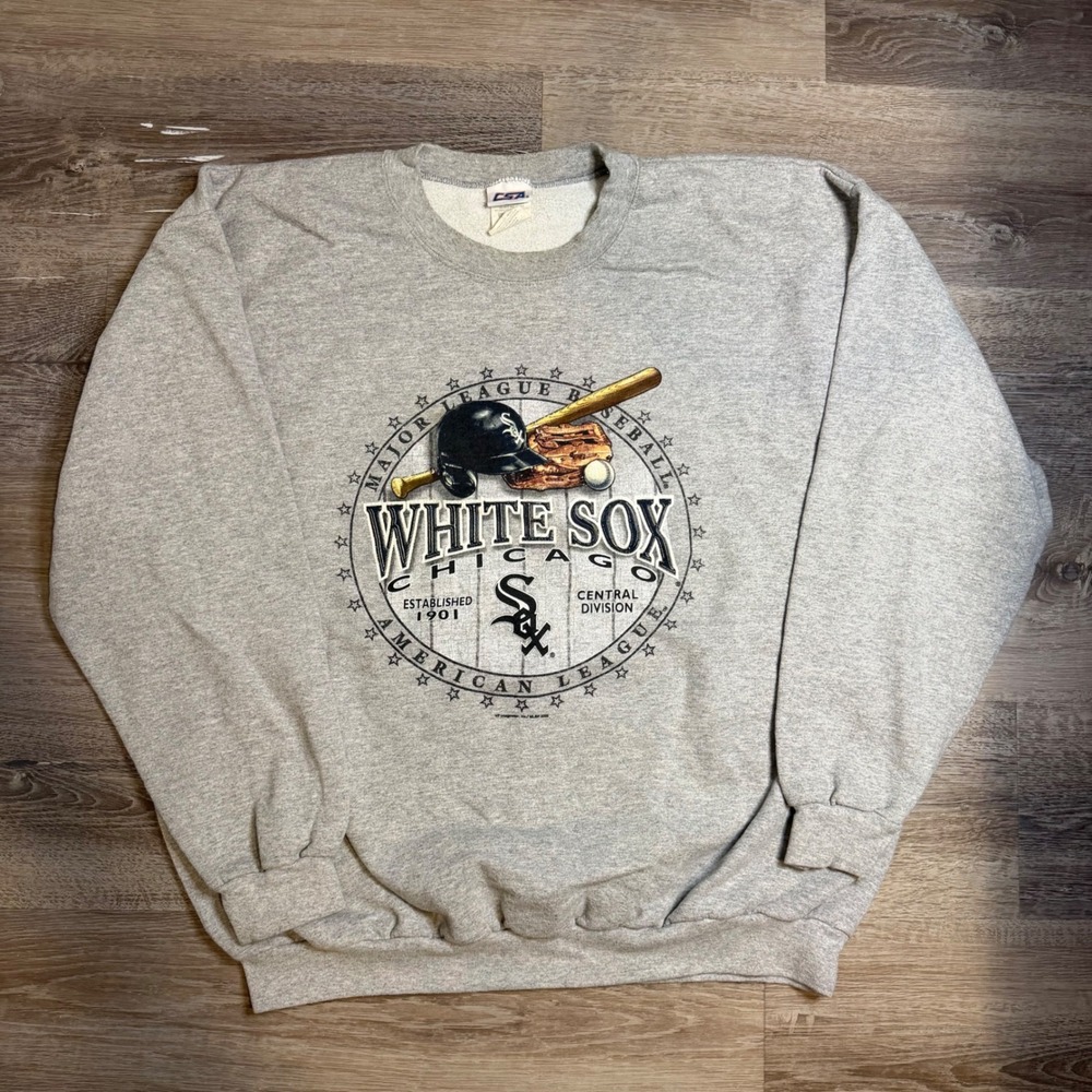 Vintage 2005 Chicago White Sox CSA Crewneck Sweatshirt Gray Mens XL MLB Baseball